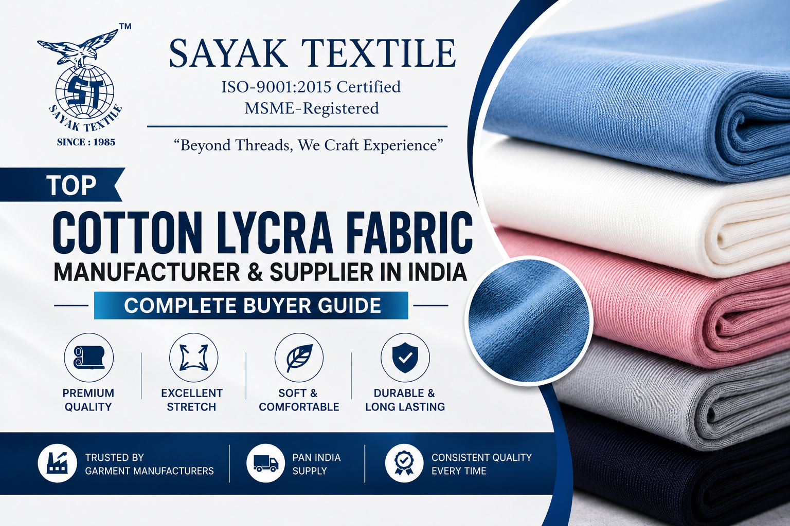 Cotton Lycra Fabric Manufacturer